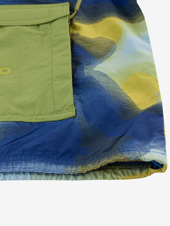 ALPINE PRO Μπλε-πράσινο παιδικό αδιάβροχο μπουφάν ALPINE PRO GOZERO