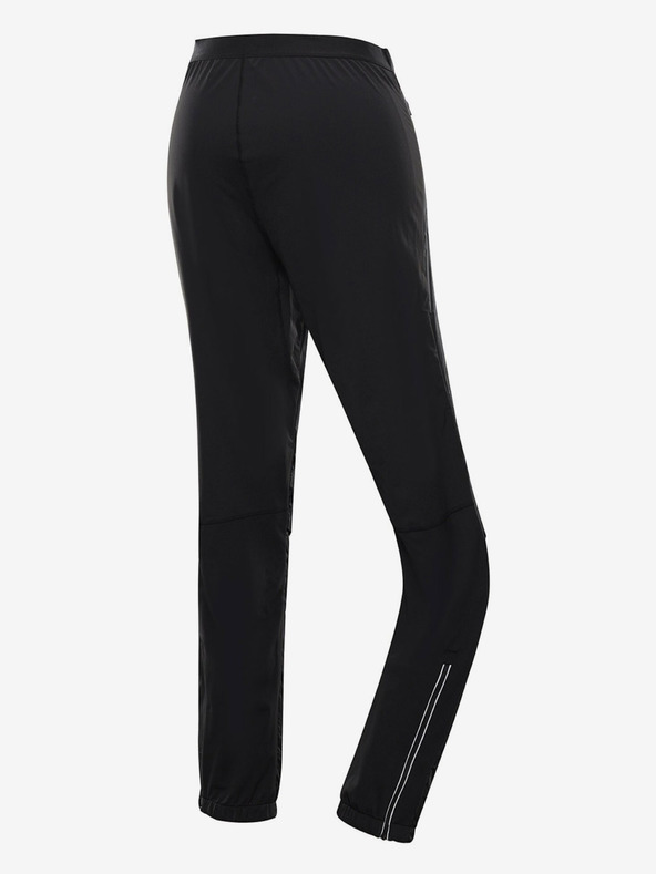 ALPINE PRO Μαύρο ανδρικό παντελόνι γρήγορου στεγνώματος ALPINE PRO SAMUL