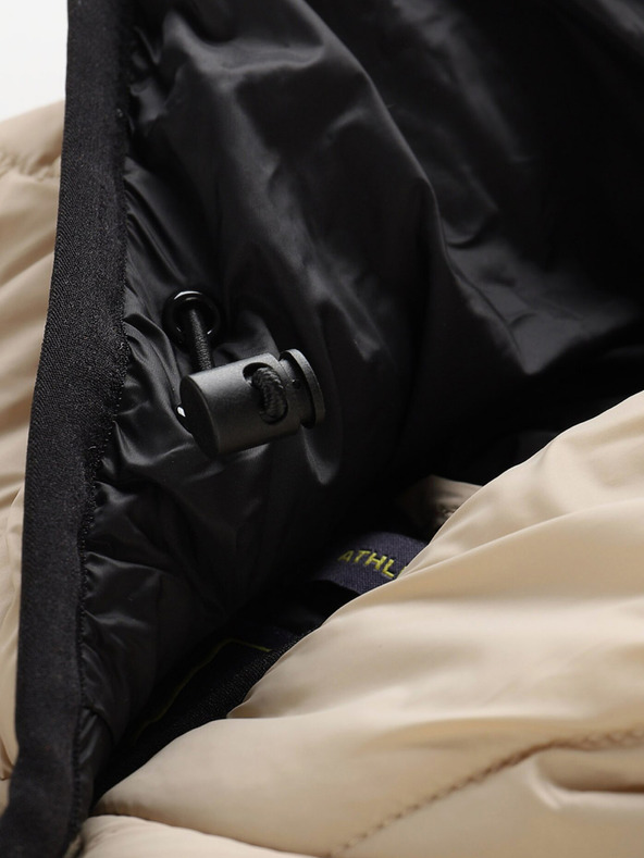 NAX Μπεζ γυναικείο χειμερινό καπιτονέ παλτό NAX ZARGA