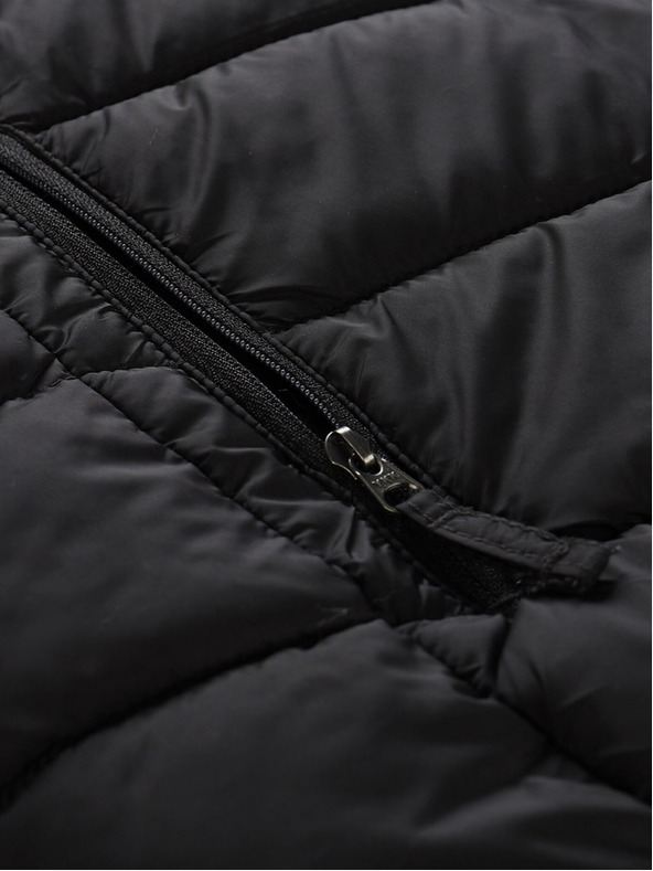 ALPINE PRO Μαύρο γυναικείο αναστρέψιμο χειμερινό καπιτονέ μπουφάν ALPINE PRO EROMA