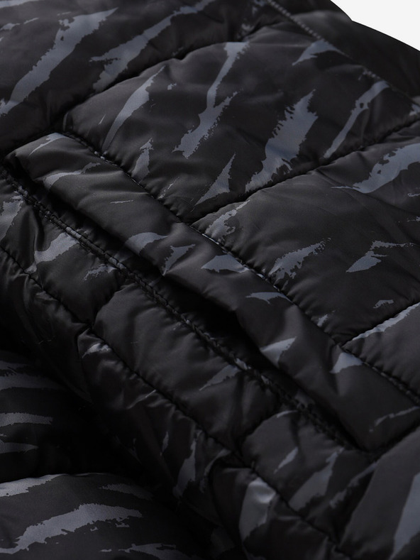 ALPINE PRO Μαύρο γυναικείο αναστρέψιμο χειμερινό καπιτονέ μπουφάν ALPINE PRO EROMA