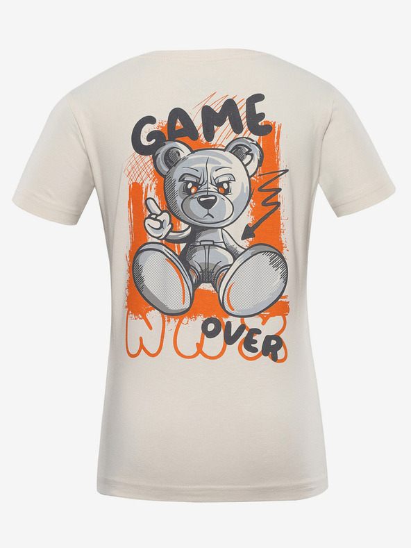 NAX Κρεμ παιδικό μπλουζάκι με εκτύπωση στην πλάτη NAX ZALDO