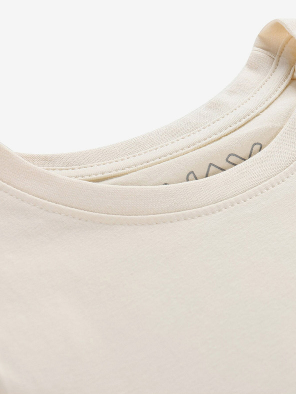 NAX Κρεμ παιδικό μπλουζάκι με εκτύπωση στην πλάτη NAX ZALDO