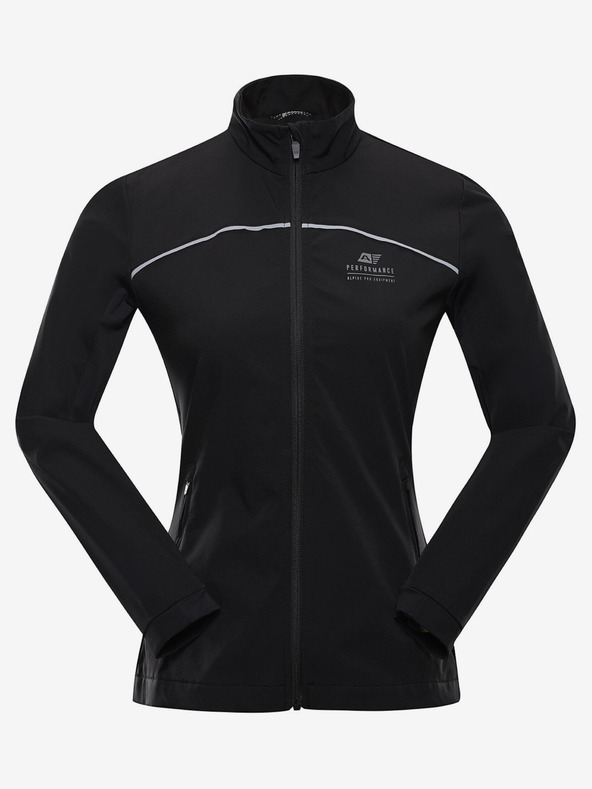 ALPINE PRO Μαύρο γυναικείο softshell μπουφάν ALPINE PRO Geroca
