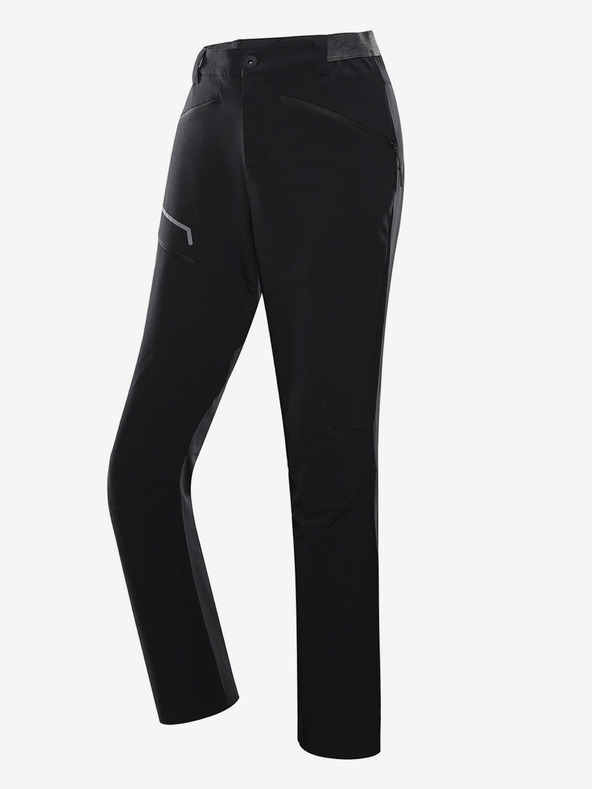 ALPINE PRO Μαύρο ανδρικό παντελόνι εξωτερικού χώρου ALPINE PRO Ramel