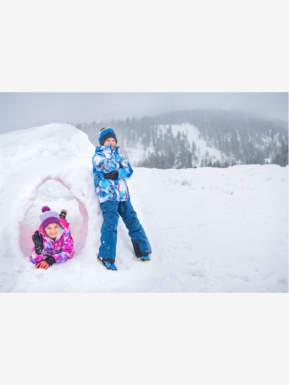 ALPINE PRO Παιδικό μπουφάν σκι με μεμβράνη ptx snow ALPINE PRO KIWERO μπλε παραλλαγή aster pb