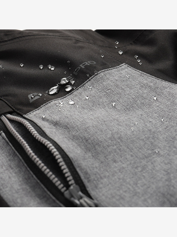 ALPINE PRO Παιδικό μπουφάν σκι με μεμβράνη χιονιού ptx ALPINE PRO COMEDO μαύρο