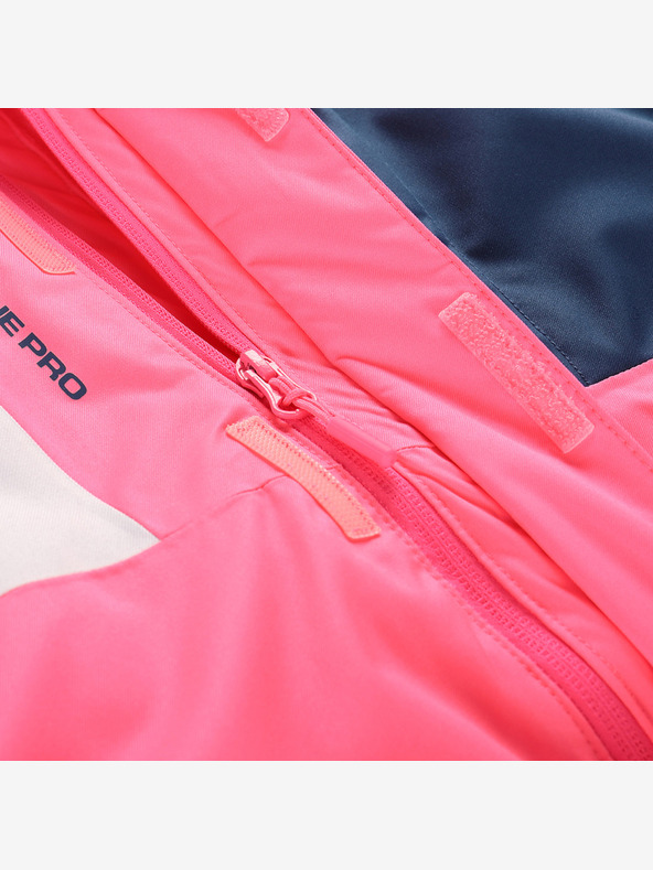 ALPINE PRO Παιδικό μπουφάν σκι με μεμβράνη χιονιού ptx ALPINE PRO DEARO νέον νοκ άουτ ροζ