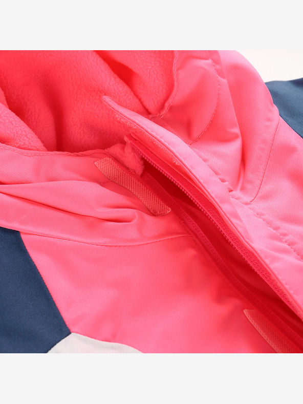 ALPINE PRO Παιδικό μπουφάν σκι με μεμβράνη χιονιού ptx ALPINE PRO DEARO νέον νοκ άουτ ροζ