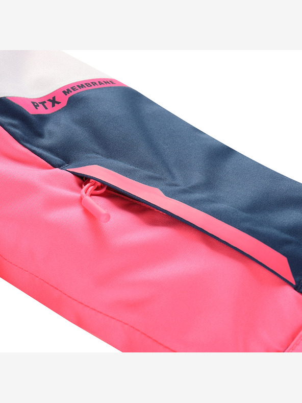 ALPINE PRO Παιδικό μπουφάν σκι με μεμβράνη χιονιού ptx ALPINE PRO DEARO νέον νοκ άουτ ροζ