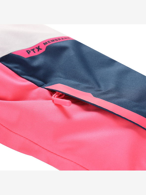 ALPINE PRO Παιδικό μπουφάν σκι με μεμβράνη χιονιού ptx ALPINE PRO DEARO νέον νοκ άουτ ροζ