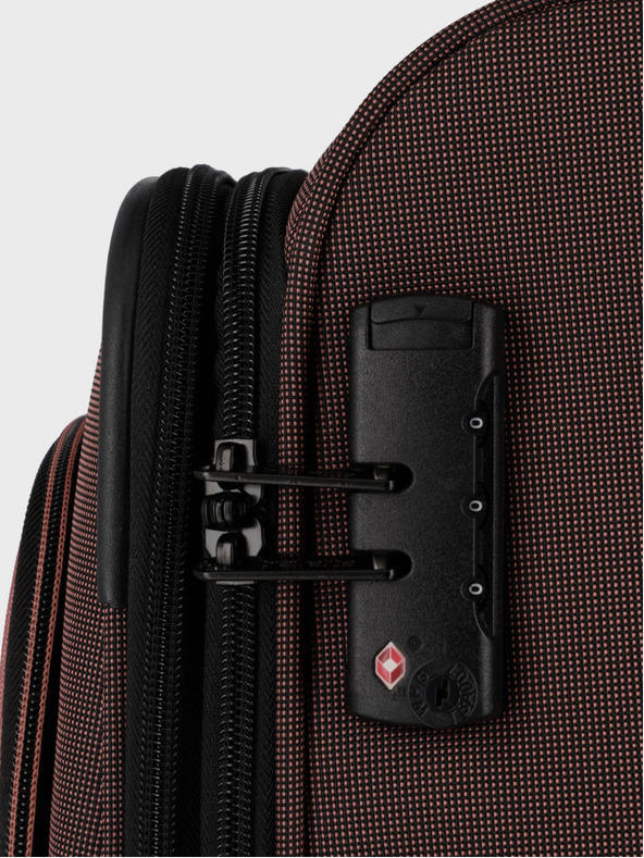 Travelite Ροζ και καφέ Travelite Viia 4w M