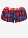 Styx Κόκκινο και μπλε γυναικείο καρό σορτς ύπνου Styx