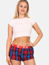 Styx Κόκκινο και μπλε γυναικείο καρό σορτς ύπνου Styx