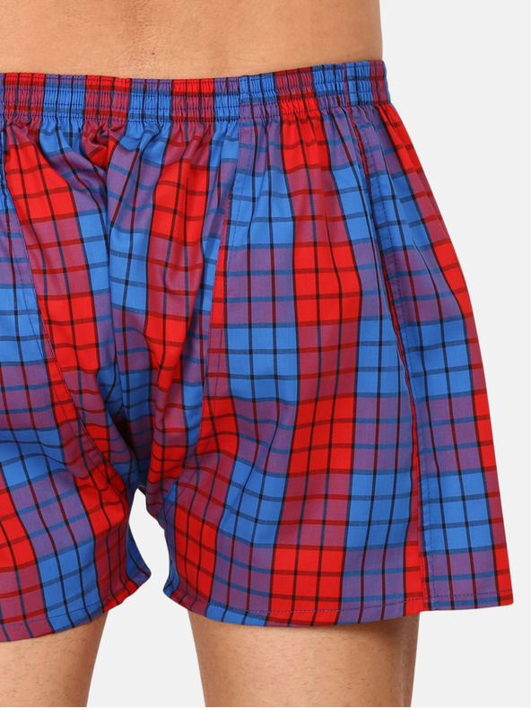 Styx Κόκκινο και μπλε ανδρικό καρό σορτσάκι Styx