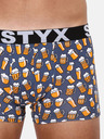 Styx Κίτρινο και γκρι ανδρικό σορτς μποξεράκι με μοτίβο Styx Beer