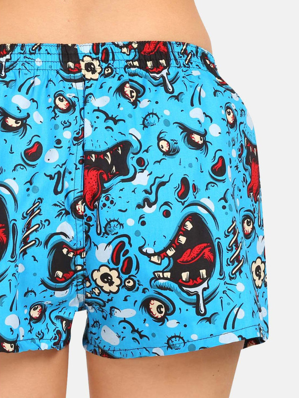 Styx Μπλε γυναικείο σορτς με μοτίβο Styx art Zombie