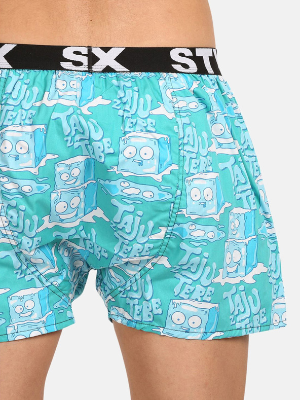 Styx Τυρκουάζ ανδρικά σορτς Styx με σχέδιο παγάκια πάγου