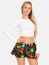 Styx Πράσινο και μαύρο γυναικείο σορτς ύπνου με σχέδιο Styx Χριστουγεννιάτικα στολίδια