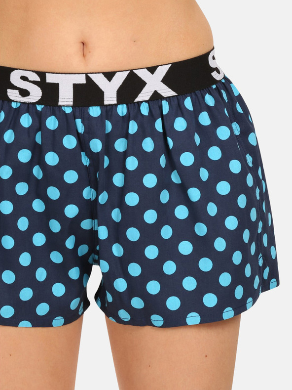 Styx Σκούρο μπλε Γυναικείο πουά Σορτς ύπνου Styx Polka Dots