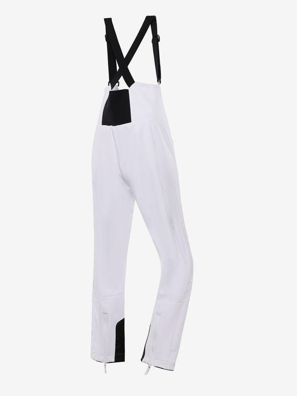 ALPINE PRO Γυναικείο παντελόνι σκι softshell με μεμβράνη ALPINE PRO GERANA λευκό