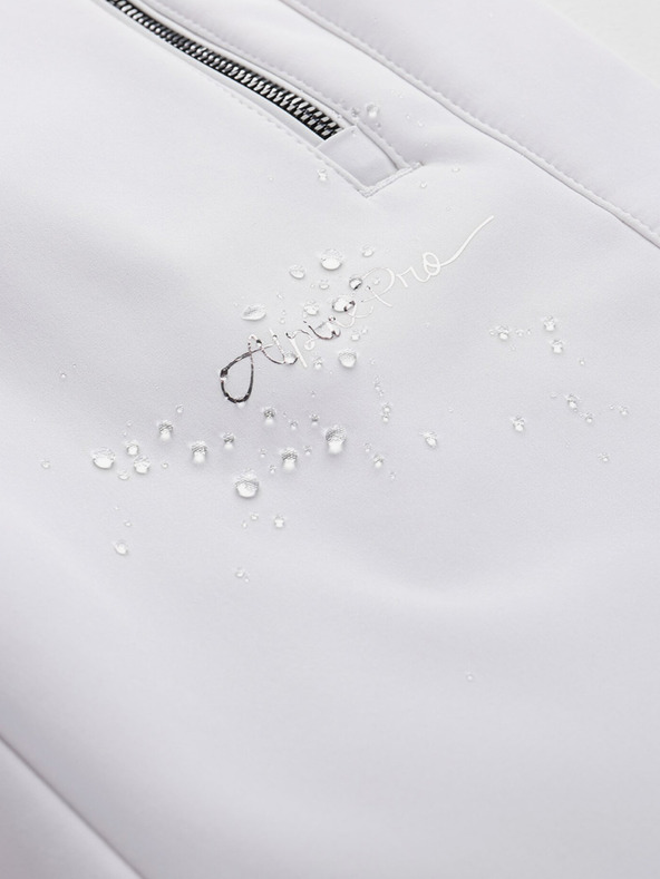 ALPINE PRO Γυναικείο παντελόνι σκι softshell με μεμβράνη ALPINE PRO GERANA λευκό