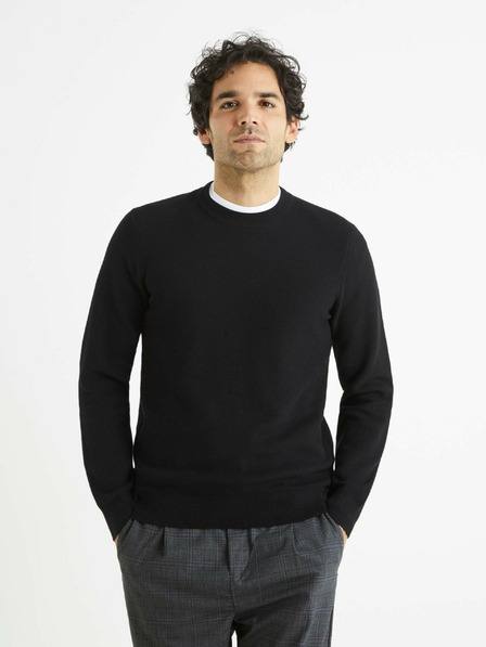 Celio Μαύρο ανδρικό πουλόβερ Celio Bepic