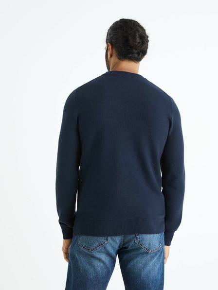 Celio Σκούρο μπλε ανδρικό πουλόβερ Celio Bepic