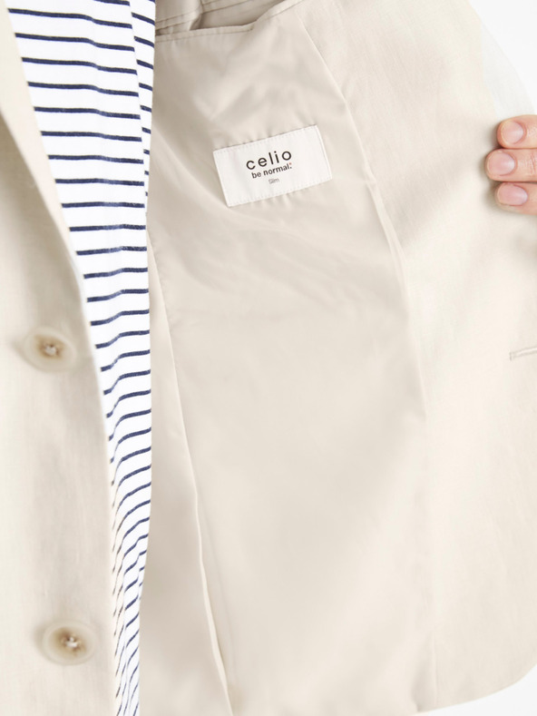 Celio Σακάκι από λινό ύφασμα Buhot2 Celio