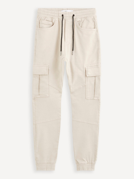 Celio Μπεζ ανδρικό παντελόνι cargo Celio Cokit4