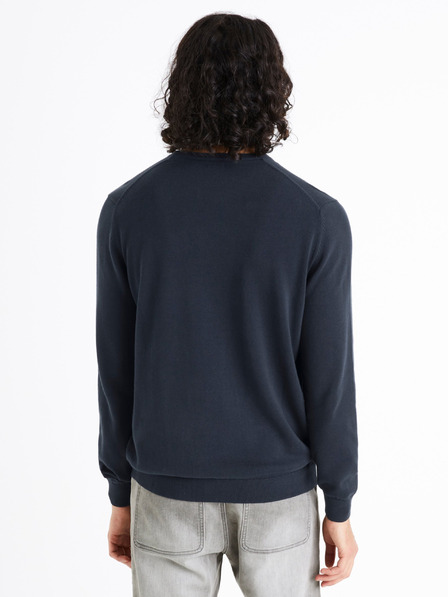 Celio Σκούρο μπλε ανδρικό πουλόβερ Celio Decoton