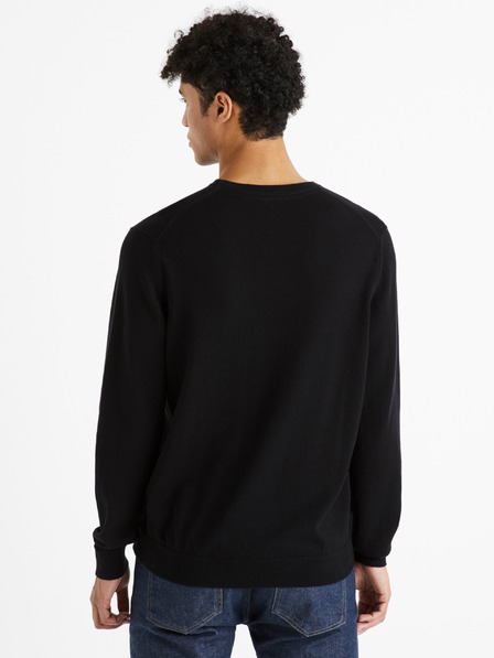 Celio Ανδρικό μαύρο πουλόβερ Celio Decoton