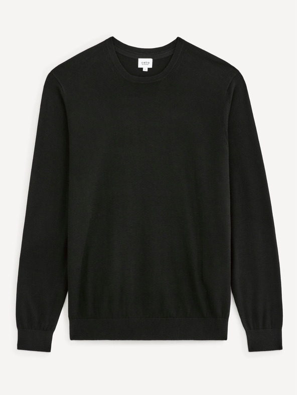 Celio Ανδρικό μαύρο πουλόβερ Celio Decoton