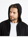 Celio Μαύρο ανδρικό βασικό φούτερ με κουκούλα Celio Fethree