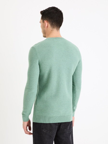 Celio Πράσινο ανδρικό βασικό πουλόβερ Celio Bepic