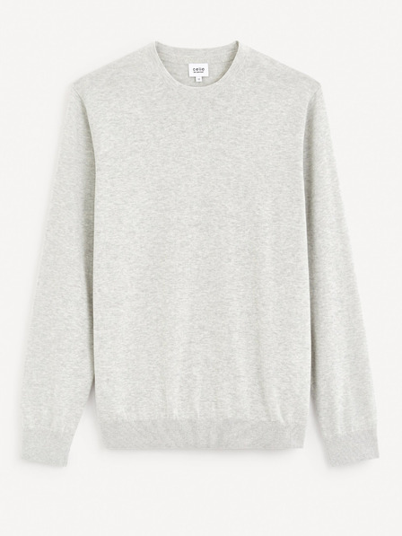 Celio Γκρίζο ανδρικό βασικό πουλόβερ Celio Decoton