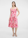 Orsay Ροζ γυναικείο φόρεμα με λουλούδια ORSAY