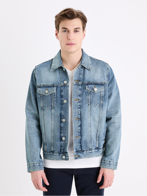 Celio Μπλε ανδρικό τζιν μπουφάν Celio Gudens