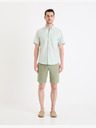 Celio Πράσινο ανδρικό λινό σορτς Celio Dolinusbm