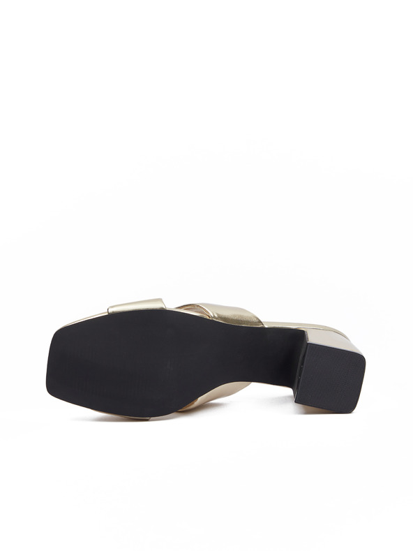 Orsay Χρυσές γυναικείες γόβες με τακούνι ORSAY