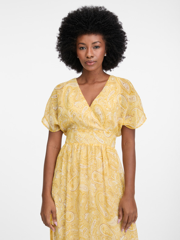 Orsay Κίτρινο γυναικείο μάξι φόρεμα ORSAY