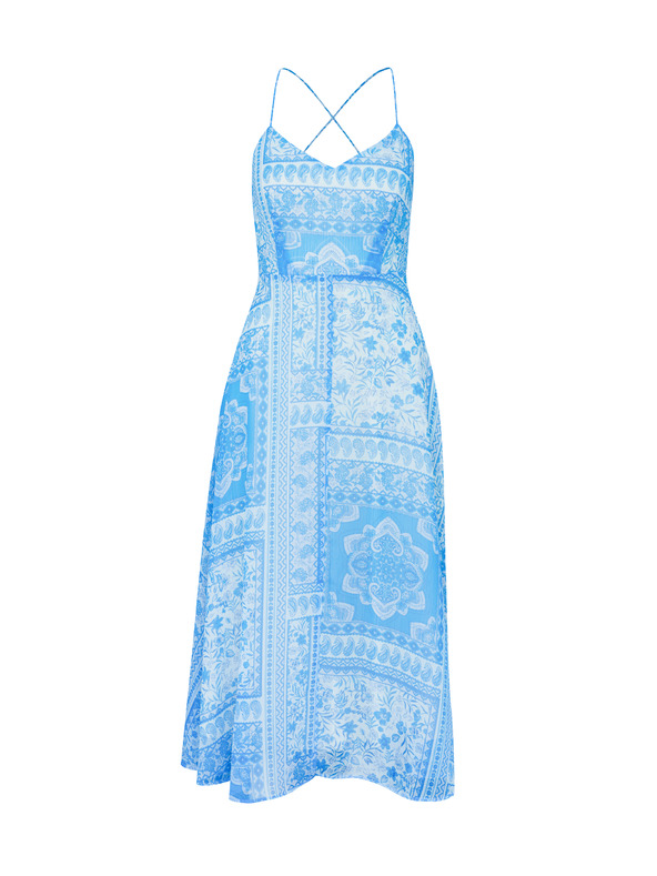 Orsay Μπλε γυναικείο μίντι φόρεμα ORSAY