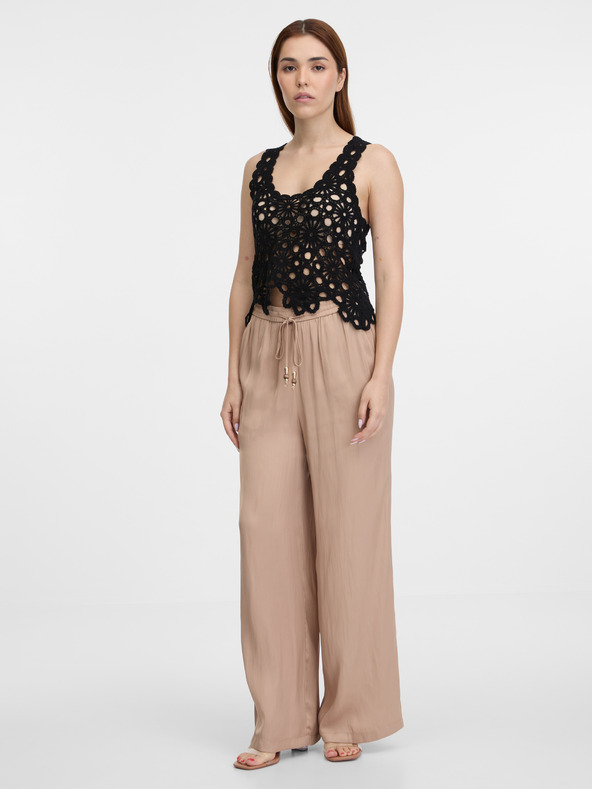 Orsay Μαύρη γυναικεία μπλούζα με βελονάκι ORSAY