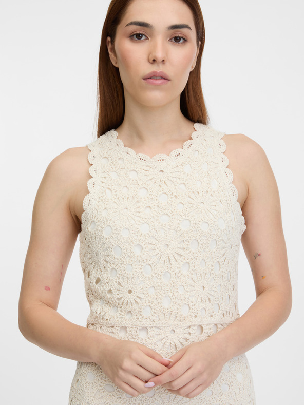 Orsay Κρέμα Γυναικείο φόρεμα μέχρι το γόνατο ORSAY