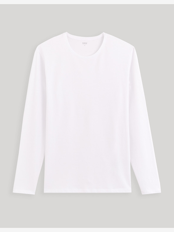 Celio Λευκό ανδρικό μακρυμάνικο πουκάμισο Celio Fabeille2 regular