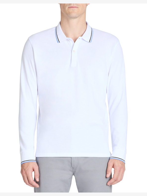 Celio Λευκό ανδρικό πουκάμισο πόλο Celio Bagaz