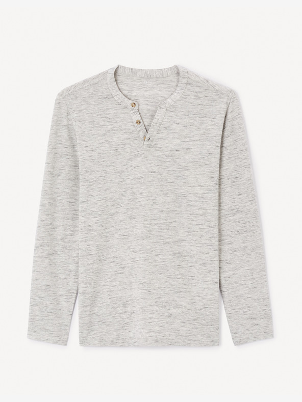 Celio Ανδρικό γκρι μακρυμάνικο πουκάμισο Celio Bibow2