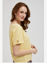 Moodo Κίτρινο πουκάμισο με τσέπη και σηκωμένα μανίκια Moodo