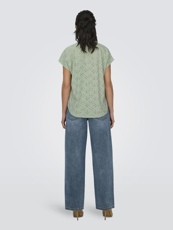 ONLY Ανοιχτό πράσινο γυναικείο μπλουζάκι ΜΟΝΟ