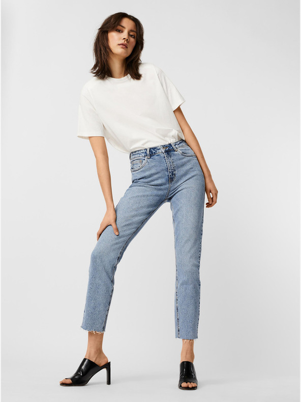 Vero Moda Μπλε cropped τζιν σε ίσια γραμμή VERO MODA Brenda